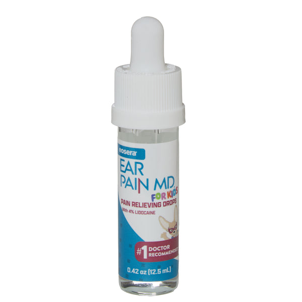 eosera EAR PAIN MD for Kids - Pain Relieving Drops with Lidocaine, Age 2+, Drops for Ear Pain, 12.5 mL