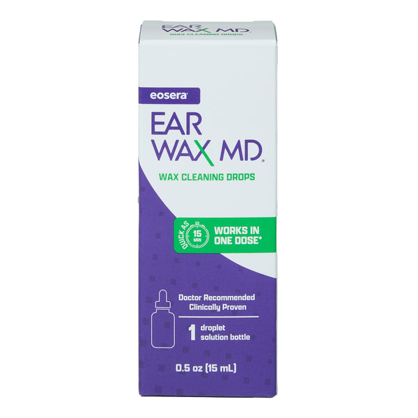 eosera EAR WAX MD - Ear Wax Cleaning Drops, Dropper Bottle, 15 mL