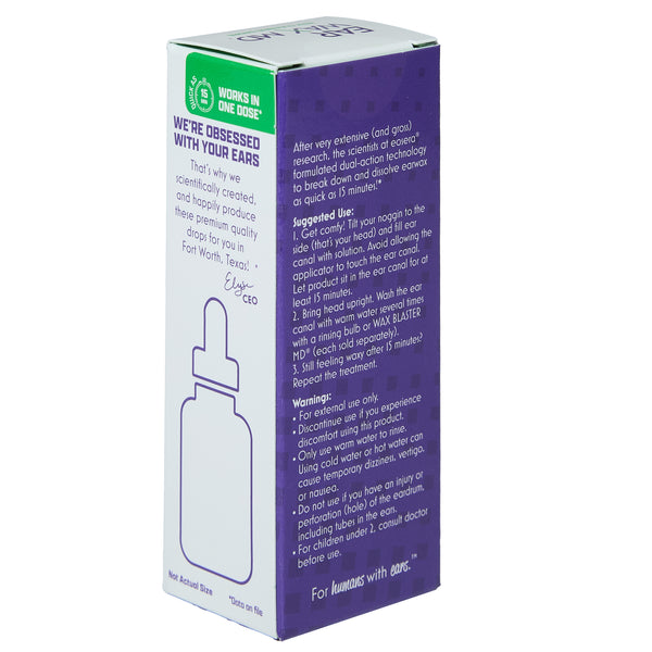 eosera EAR WAX MD - Ear Wax Cleaning Drops, Dropper Bottle, 15 mL