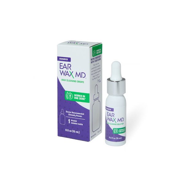 eosera EAR WAX MD - Ear Wax Cleaning Drops, Dropper Bottle, 15 mL