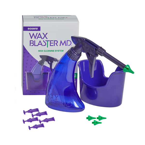 eosera WAX BLASTER MD - Ear Wax Cleaning System, Complete Kit with Ear Wax Dissolving Drops, 5-ct