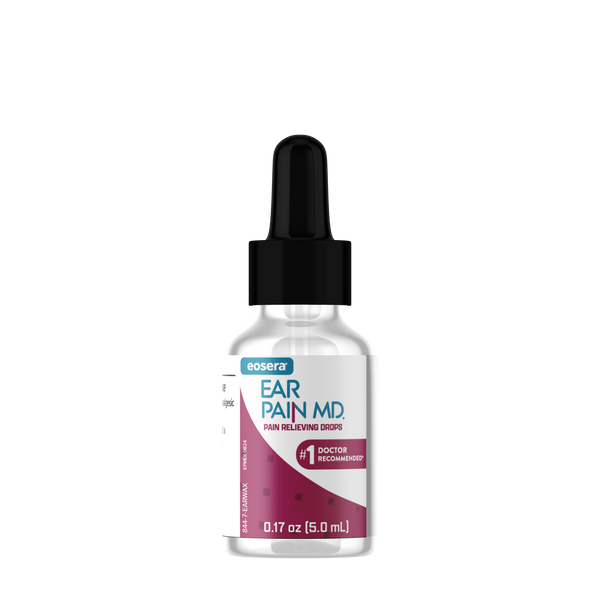 eosera EAR PAIN MD - Pain Relieving Drops with Lidocaine, Drops for Ear Pain